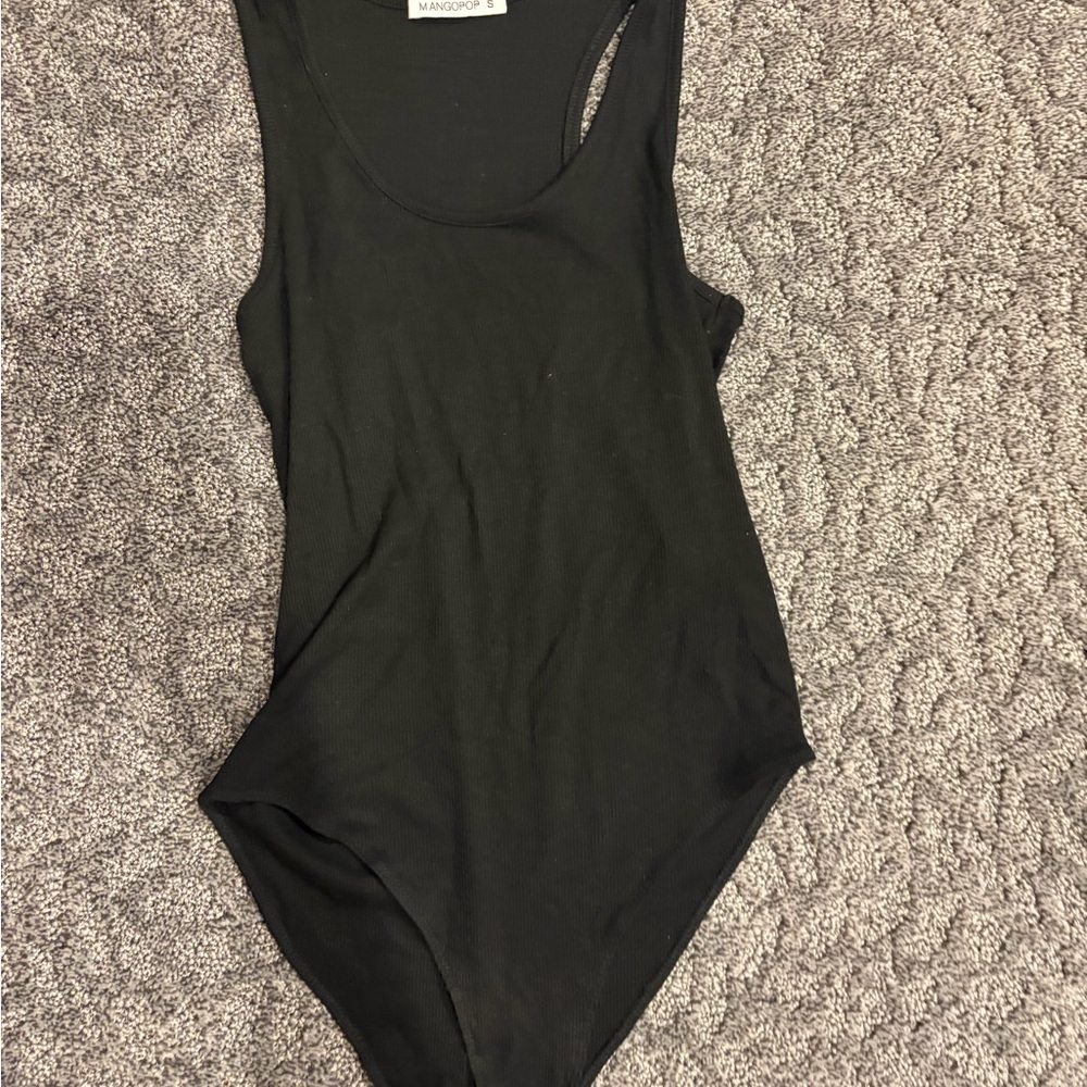 Mango Classic Black Bodysuit